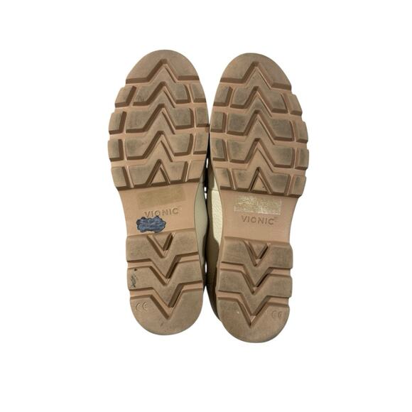 Vionic Emalyn Tumbled Leather Slip-On Loafers Cream Slip on Comfort Casual 7.5 - Picture 4 of 8
